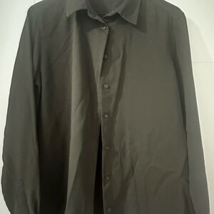 Uniqlo Dark Olive Button Down Shirt